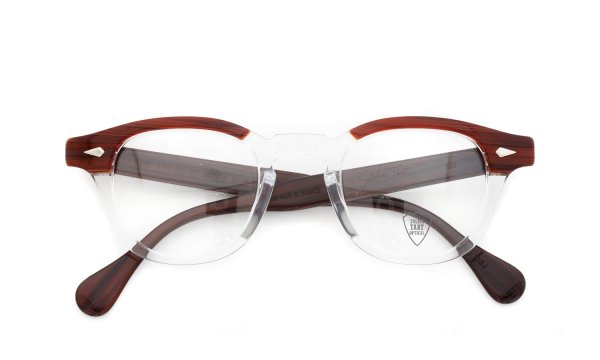 JULIUS TART OPTICAL メガネ通販 AR-46-24 RED WOOD CLEAR
