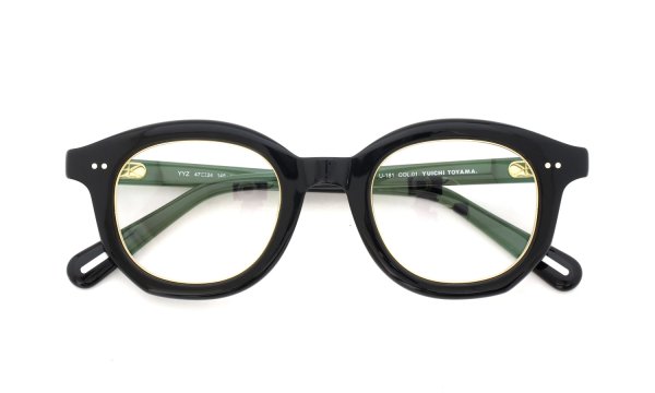 YUICHI TOYAMA. メガネ通販 YYZ U-181 COL.01 Black / Gold