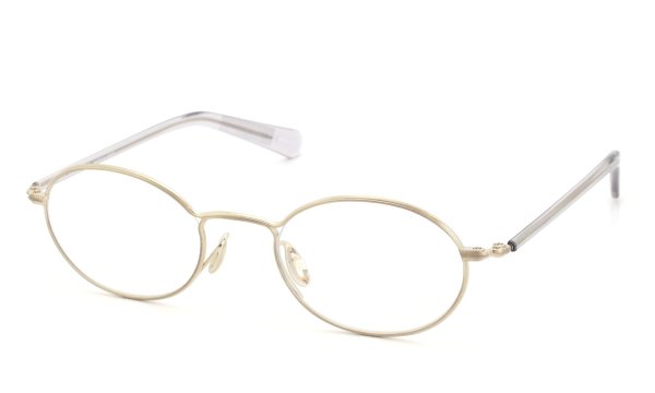 YUICHI TOYAMA. for ポンメガネ 限定生産メガネ通販 Nagy U-176 COL.7 サテン仕上げ White Gold / Clear gray