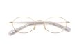 YUICHI TOYAMA. for ポンメガネ 限定生産メガネ通販 Nagy U-176 COL.7 サテン仕上げ White Gold / Clear gray
