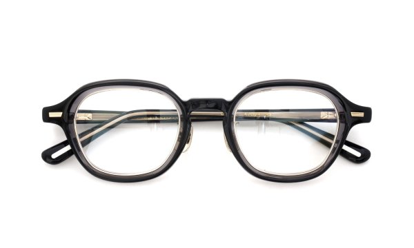 YUICHITOYAMA:5 メガネ通販 BEACON col.2 Black+Clear / White gold