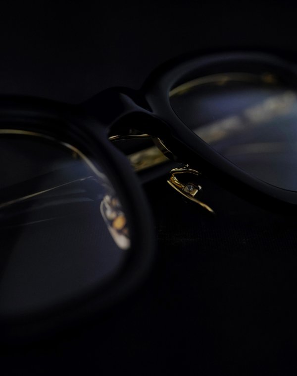 YELLOWS PLUS for ポンメガネ 跳ね上げ式メガネ JACKSON BLACK/24KG