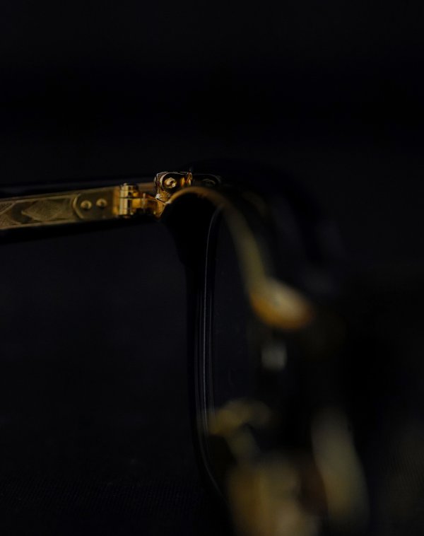 YELLOWS PLUS for ポンメガネ 跳ね上げ式メガネ JACKSON BLACK/24KG