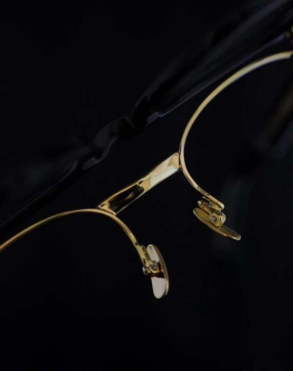 YELLOWS PLUS for ポンメガネ 跳ね上げ式メガネ JACKSON BLACK/24KG