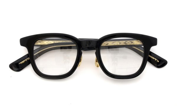 YELLOWS PLUS for ポンメガネ 跳ね上げ式メガネ通販 JACKSON BLACK/24KG