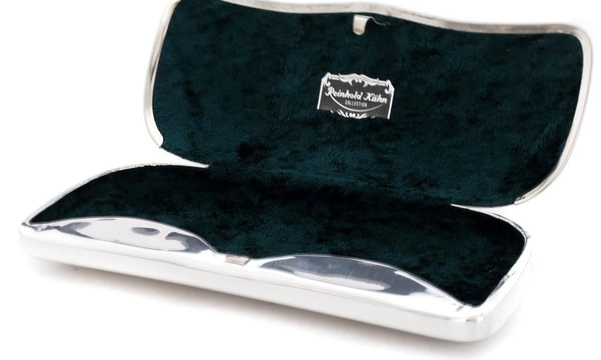 Reinhold Kuhn ラインホルト キューン ポンメガネ特注アルミ製メガネケース RK-OHNE 10 1800000/Green