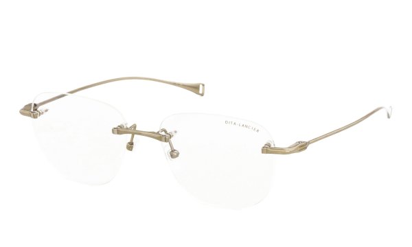 DITA Lancier ディータランシアー 縁無しメガネ通販 LSA-130 DLX130-A-01 Gold Sand 斜め正面