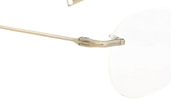 DITA Lancier ディータランシアー 縁無しメガネ通販 LSA-130 DLX130-A-01 Gold Sand ヒンジ表側のディテール
