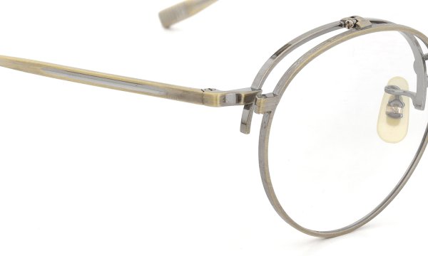 EYEVAN アイヴァン 単式跳ね上げメガネ Sparkle-FP col.AG ヒンジ部分のディテール