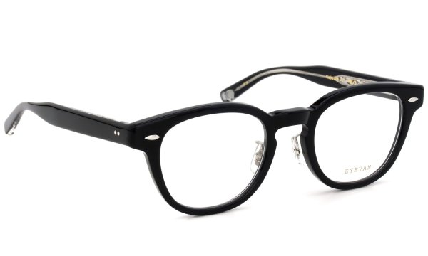 EYEVAN メガネ Webb-CP(49) col.PBK/S 斜め正面