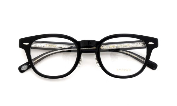 EYEVAN メガネ Webb-CP(49) col.PBK/S 折りたたみ正面