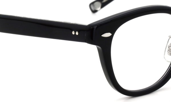 EYEVAN メガネ Webb-CP(49) col.PBK/S ヒンジ表側ディテール