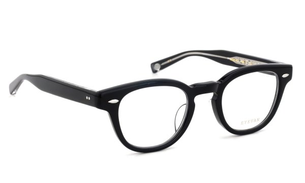 EYEVAN 定番メガネ Webb(45) col.PBK/S 斜め正面