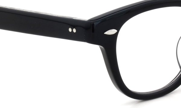 EYEVAN 定番メガネ Webb(45) col.PBK/S   フロントとヒンジのディテール