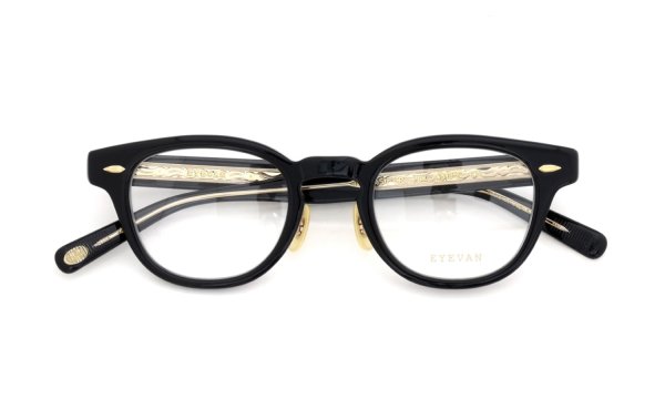 EYEVAN 定番メガネ Webb(45) col.PBK 折りたたみ正面