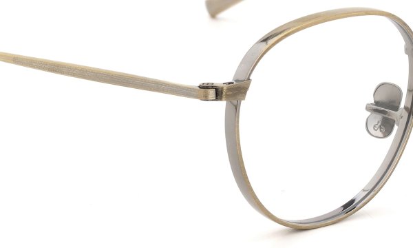 EYEVAN メガネ通販 York 48 COL.AG フロント・テンプルの合口ディテール