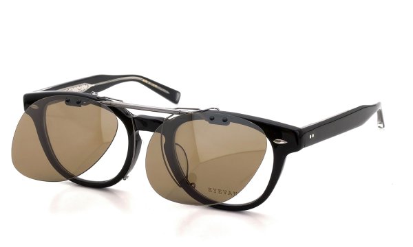 EYEVAN Webb専用 クリップオンサングラス LB ミドルブラウン 濃度：77.3% 一段階跳ね上げた状態