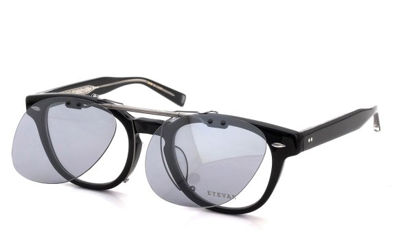 EYEVAN Webb専用 クリップオンサングラス LG ライトグレー 濃度：66.1% 一段階跳ね上げた状態