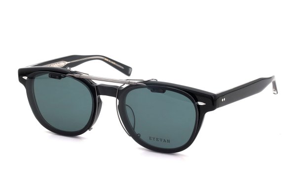 EYEVAN Webb専用 クリップオンサングラス GB グリーンブルー 濃度：83.8% 閉じた状態