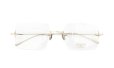 EYEVAN7285 縁無しメガネ 1196-2 (54) C.902 WHITE GOLD 折りたたみ正面