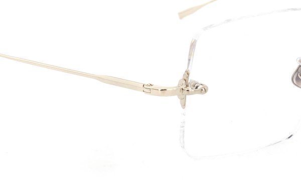 EYEVAN7285 縁無しメガネ 1196-2 (54) C.902 WHITE GOLD ヒンジ表側ディテール