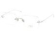 EYEVAN7285 縁無しメガネ 1196-2 (54) C.800 SILVER 斜め正面