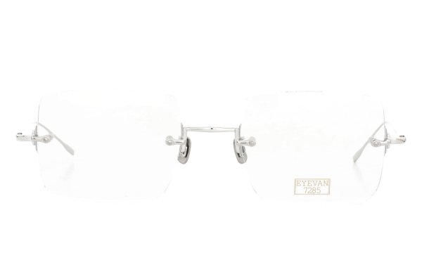 EYEVAN7285 縁無しメガネ 1196-2 (54) C.800 SILVER 正面