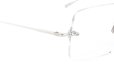 EYEVAN7285 縁無しメガネ 1196-2 (54) C.800 SILVER ヒンジ表側ディテール