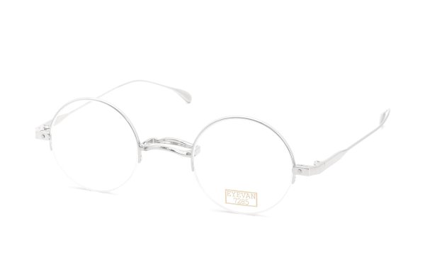 EYEVAN7285 アイヴァン7285 ハーフリム丸メガネ通販 824 Col.800 斜め正面