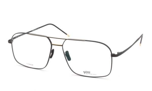 GOTTI SWITZERLAND メガネ DURAN col.BLKM-G 斜め正面