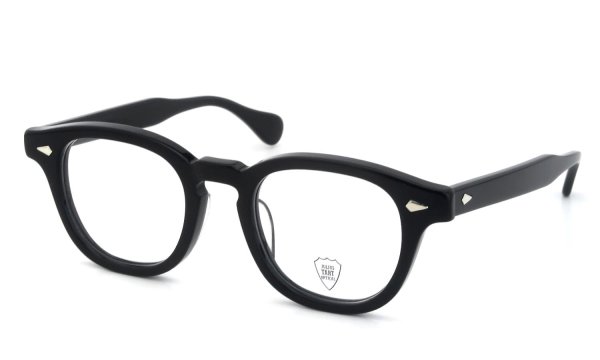 JULIUS TART OPTICAL メガネ通販 AR-48-22 col.BLACK PL-003A 斜め正面