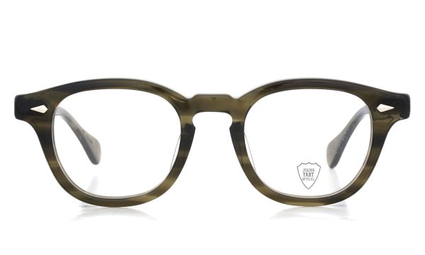 JULIUS TART OPTICAL メガネ通販 AR-48-22 OLIVE GREEN SASA 正面