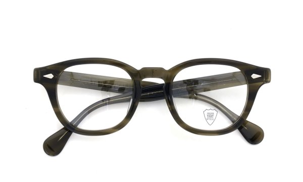 JULIUS TART OPTICAL メガネ通販 AR-48-22 OLIVE GREEN SASA 折りたたみ正面