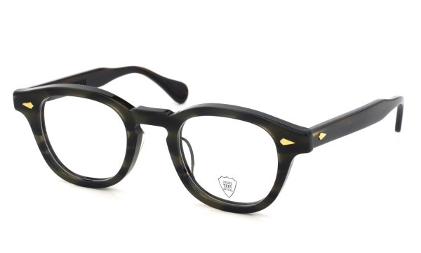 JULIUS TART OPTICAL AR Gold Series メガネ AR-48-24 Camo Sasa/Gold PL-103Ce 斜め正面