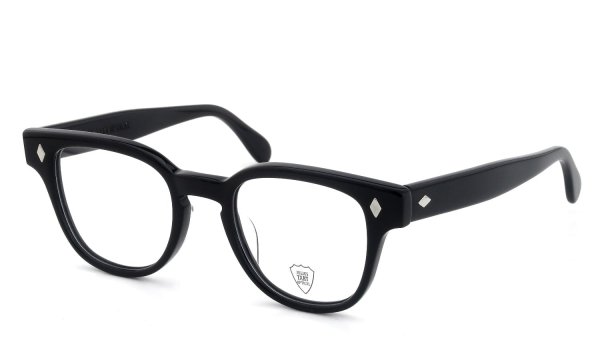 JULIUS TART OPTICAL メガネ通販 BRYAN-48-22 col.BLACK 斜め正面