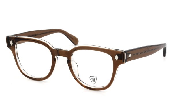 JULIUS TART OPTICAL メガネ通販 BRYAN-48-22 col.BROWN CRYSTAL II 斜め正面