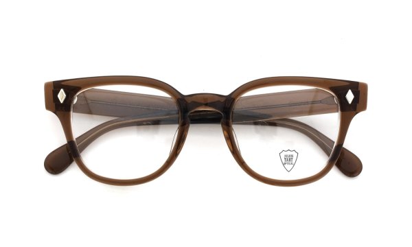 JULIUS TART OPTICAL メガネ通販 BRYAN-48-22 col.BROWN CRYSTAL II 折りたたみ正面