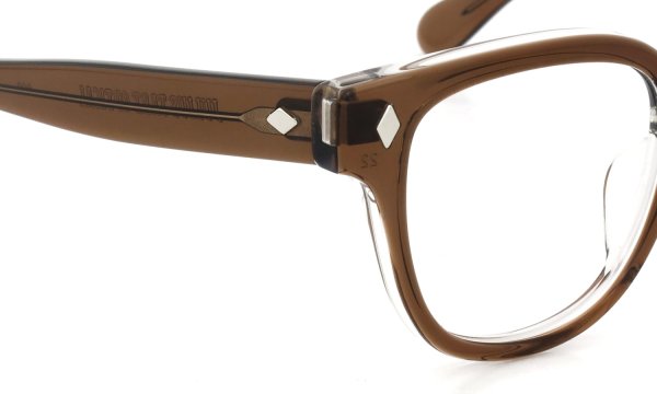 JULIUS TART OPTICAL メガネ通販 BRYAN-48-22 col.BROWN CRYSTAL II ヒンジ表側ディテール