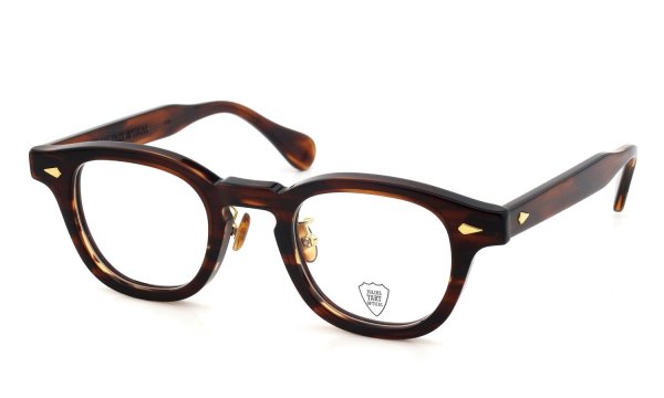 JULIUS TART OPTICAL [CHINATOWN SPECIAL ORDER] メガネ AR-46-24 NYC Gold col.Demi Amber/Gold 斜め正面
