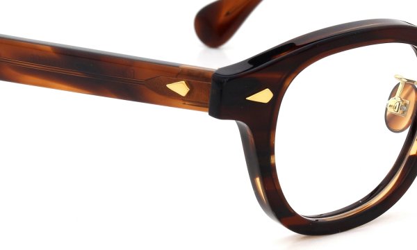 JULIUS TART OPTICAL [CHINATOWN SPECIAL ORDER] メガネ AR-46-24 NYC Gold col.Demi Amber/Gold ヒンジ表側ディテール