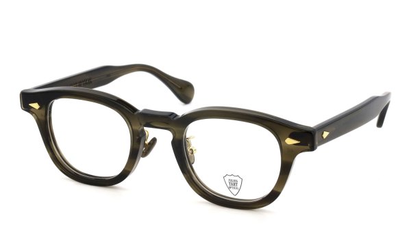 JULIUS TART OPTICAL [CHINATOWN SPECIAL ORDER] メガネ AR-46-24 NYC Gold col.Olive Green Sasa/Gold 斜め正面