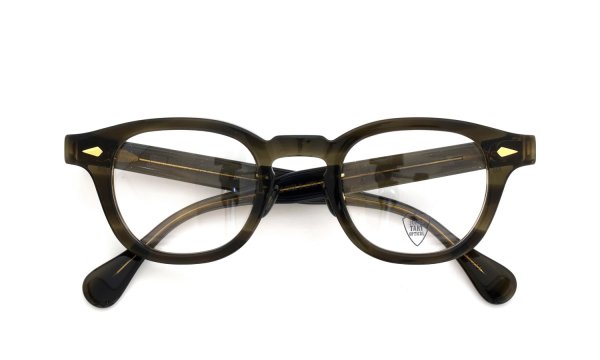 JULIUS TART OPTICAL [CHINATOWN SPECIAL ORDER] メガネ AR-46-24 NYC Gold col.Olive Green Sasa/Gold 折りたたみ正面