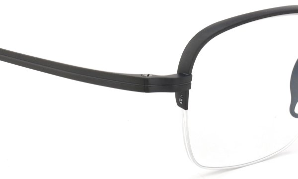 KameManNen メガネ通販 KMN-9932 MBK 48size フロントとテンプルのディテール