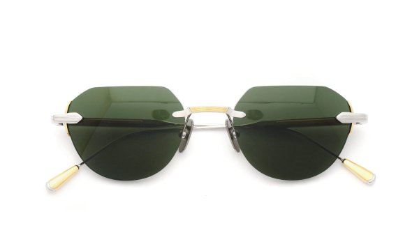 Lunetterie Generale サングラス通販 GRAND PRIX Palladium / 18K Gold / Solid Green G15