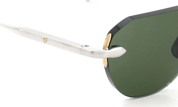 Lunetterie Generale サングラス通販 GRAND PRIX Palladium / 18K Gold / Solid Green G15