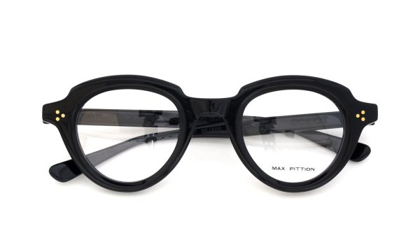 MAX PITTION マックス ピティオン メガネ通販 GORIOT 46-26 col.PIANO BLACK PL-021A 折りたたみ正面