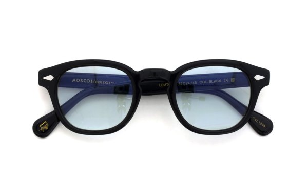 MOSCOT 紫外線調光サングラス LEMTOSH  46size(M) col.BLACK BLUE+ 偏光反応前