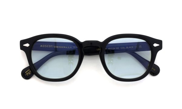 MOSCOT 紫外線調光サングラス LEMTOSH 49size(M) col.BLACK BLUE+ 偏光反応前