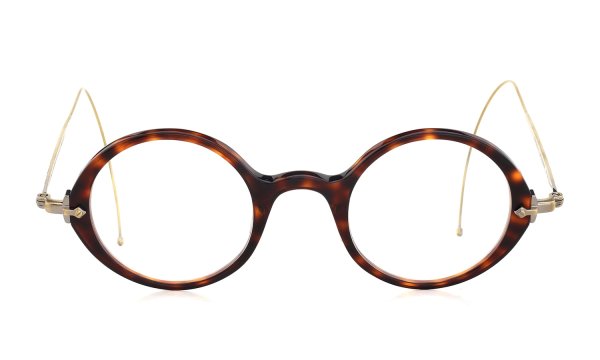 Oliver Goldsmith 100th Anniversary 限定復刻メガネ PORTSMOUTH col.Dark Tortoiseshell 正面 ラウンドシェイプとキーブリッジ