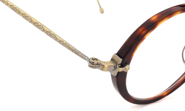 Oliver Goldsmith 100th Anniversary 限定復刻メガネ PORTSMOUTH col.Dark Tortoiseshell メタルヒンジと彫り模様のテンプル